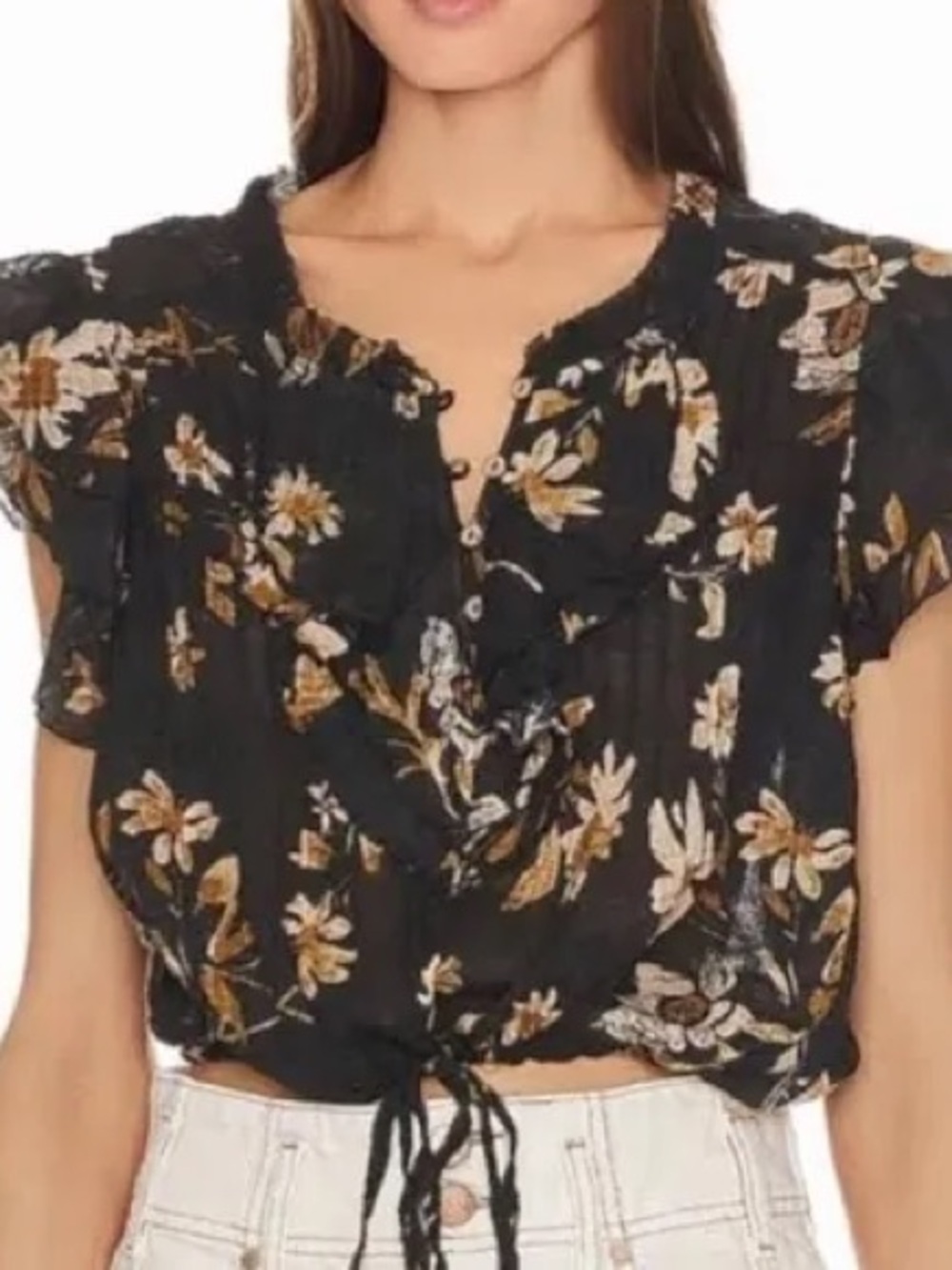 FREE PEOPLE Neya Floral Top